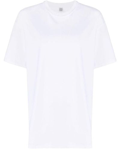 Totême Straight Cotton T-shirt - White