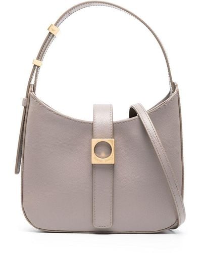 Emporio Armani Leather Hobo Bag - Grey