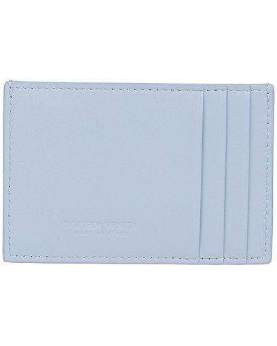 Bottega Veneta Cassette Leather Card Case - Blue