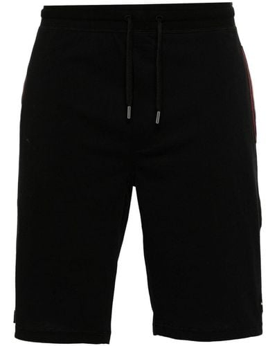 Paul Smith Logo-patch Jersey Shorts - Black