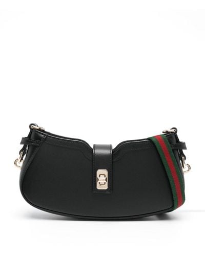 Gucci Moon Side Mini Leather Shoulder Bag - Black