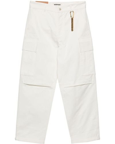 DARKPARK Cotton Blend Cargo Trousers - White