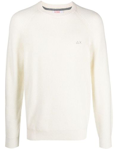 Sun 68 Wool Sweater - White