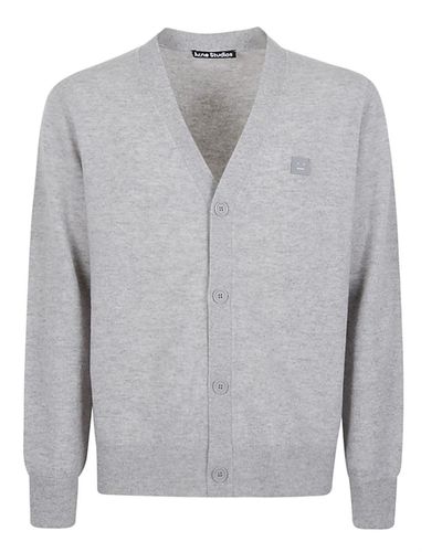Acne Studios Wool V-necked Cardigan - Grey