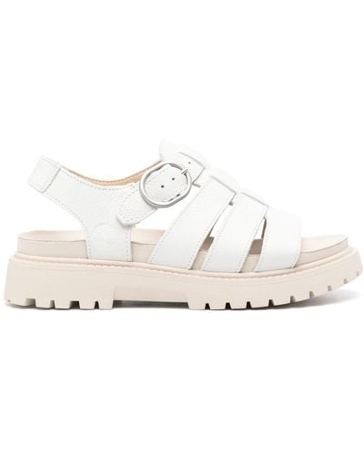 Timberland Logo-debossed Leather Sandals - White