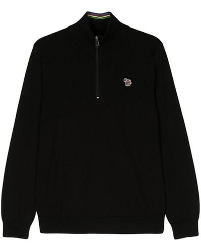 PS by Paul Smith Zebra Logo Organic Cotton Sweatshirt - Black