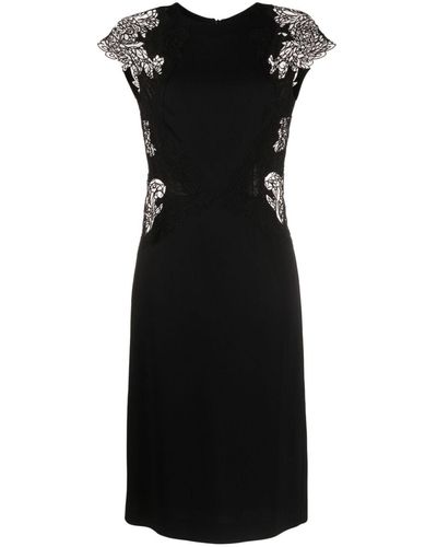Ermanno Scervino Embroidered Mini Dress - Black