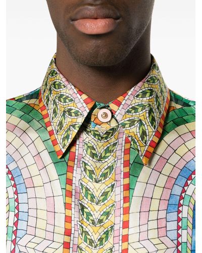 Casablancabrand Printed Silk Shirt - Multicolour