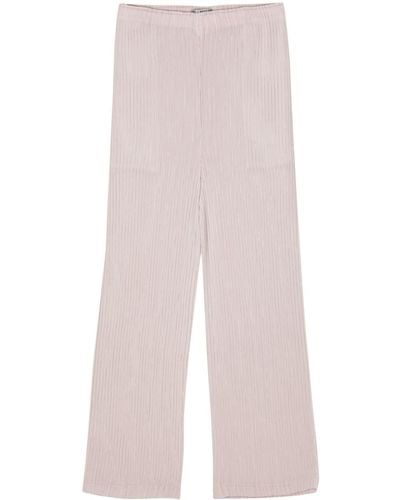 Issey Miyake Hatching Plissé Trousers - Pink