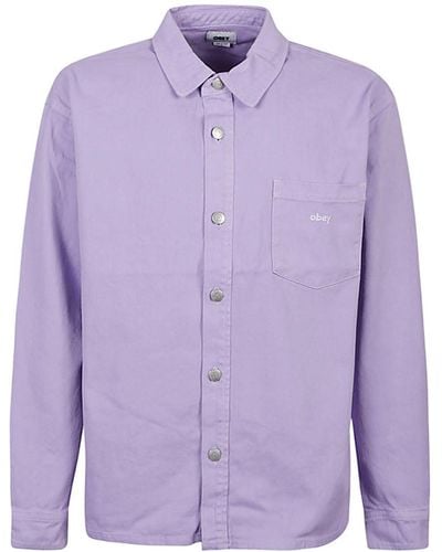 Obey Magnolia Cotton Shirt - Purple