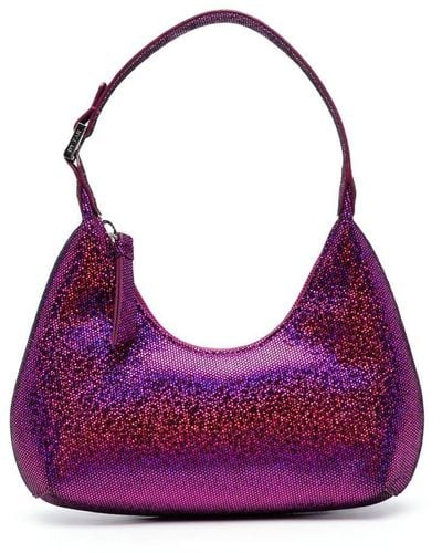 BY FAR Baby Amber Leather Shoulder Bag - Purple