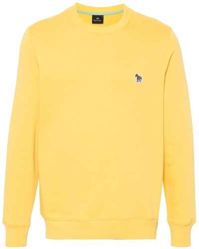 PS by Paul Smith Zebra Logo Cotton Sweatshirt - Yellow