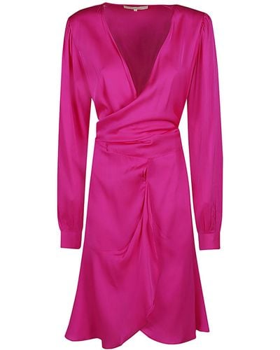 Silk95five Short Silk Dress - Pink