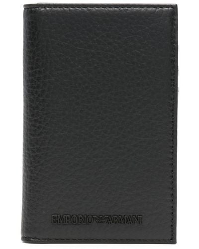 Emporio Armani Bi-fold Leather Cardholder - Black
