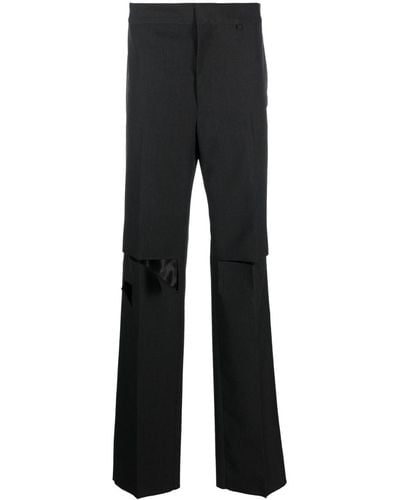 Givenchy Distressed Wool Pants - Black