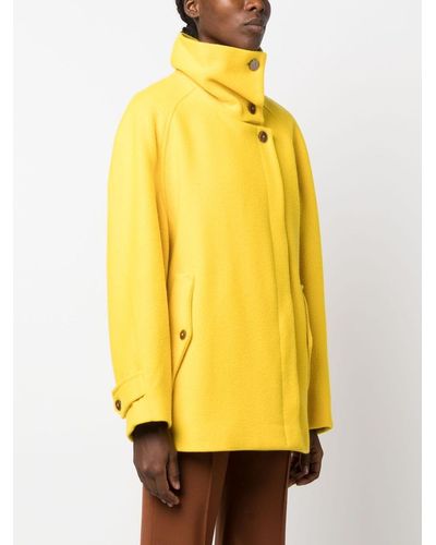 Alysi Double-breasted Wool-blend Coat - Yellow