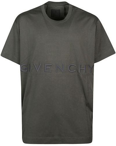 Givenchy T-shirt In Cotone Con Stampa - Verde