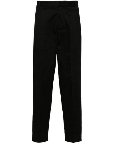Emporio Armani Cotton Chino Trousers - Black