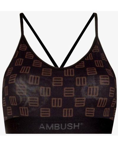 Ambush Logo Sports Bras - Black