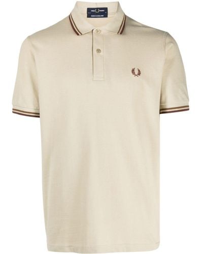 Fred Perry Twin Tipped Polo Shirt Oatmeal - Neutro