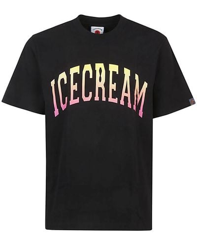 ICECREAM T-shirt In Cotone Con Logo - Nero