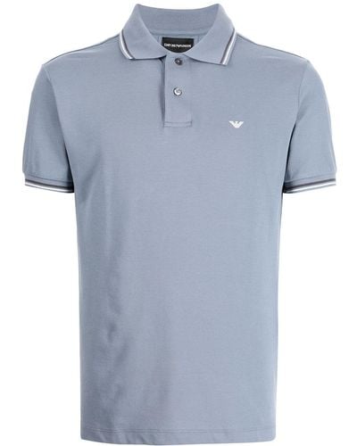 Emporio Armani T-shirts And Polos Grey - Blue