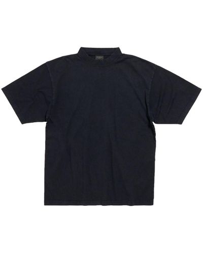 Balenciaga Hand Drawn Cotton T-shirt - Blue