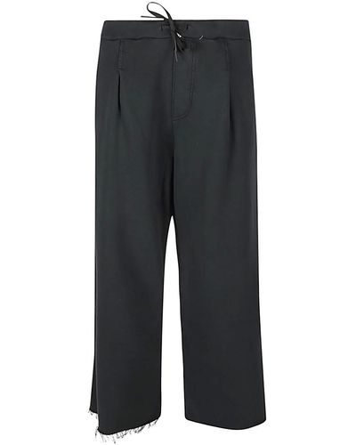 A PAPER KID Cotton Drawstring Trousers - Grey