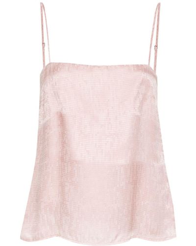 Forte Forte Forte_forte Micro Damier Strappy Top - Pink