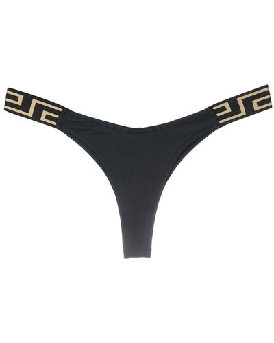 Versace Greca Detail Bikini Bottoms - Natural