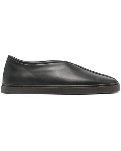 Lemaire Piped Leather Slippers - Gray