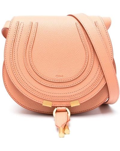 Chloé Small Marcie Leather Crossbody Bag - Pink