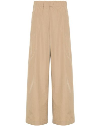 Dries Van Noten Wide-leg Cotton Poplin Trousers - Natural