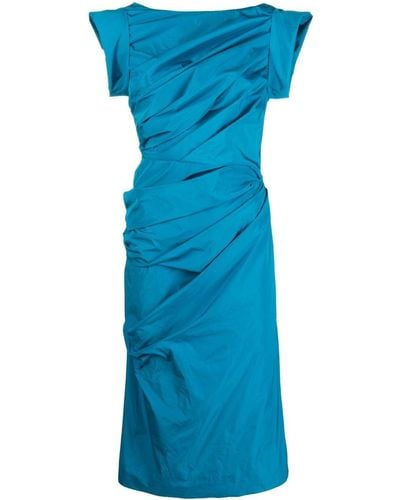 Dries Van Noten Draped Tube Dress - Blue