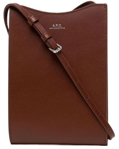 A.P.C. Jamie Leather Crossbody Bag - Brown