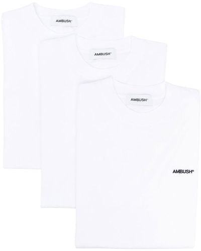 Ambush T-shirt in cotone con logo - Bianco
