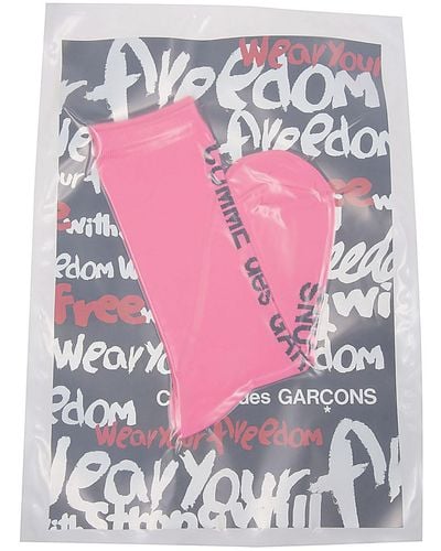 Comme des Garçons Logo Socks - Pink