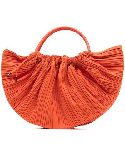 Pleats Please Issey Miyake Basket Handbag - Orange