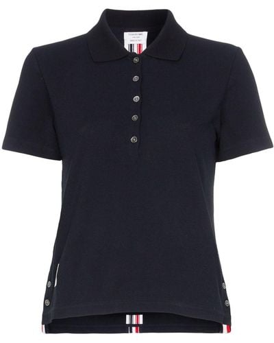 Thom Browne Rwb Cotton Polo Shirt - Blue