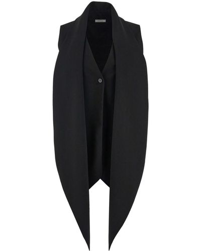 Ferragamo Sash-detail V-neck Waistcoat - Black
