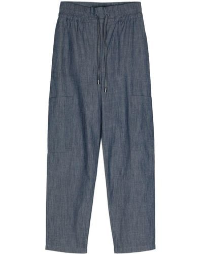 Emporio Armani Striped Straight-leg Jeans - Blue