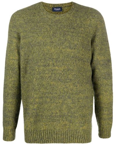 Drumohr Crew-neck Lambs-wool Sweater - Green