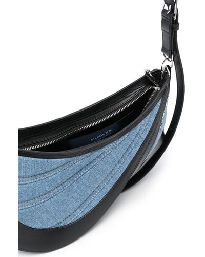 Mugler Medium Denim Spiral Bag 01 - Blu
