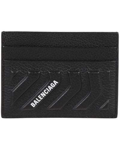 Balenciaga Leather Credit Card Holder - Black