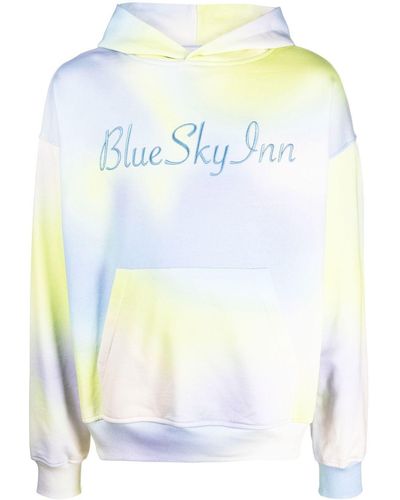 BLUE SKY INN Tie-dye Cotton Hoodie - Blue