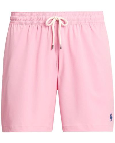 Polo Ralph Lauren Traveller Pony-embroidered Swim Shorts - Pink