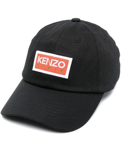 KENZO Cappellino Con Logo Ricamato - Nero