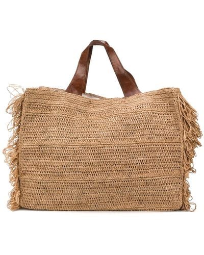 IBELIV Woven Design Tote Bag - Brown