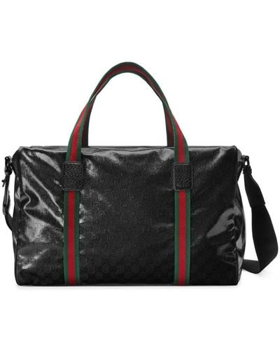 Gucci Large Web-trimmed Duffle Bag - Black