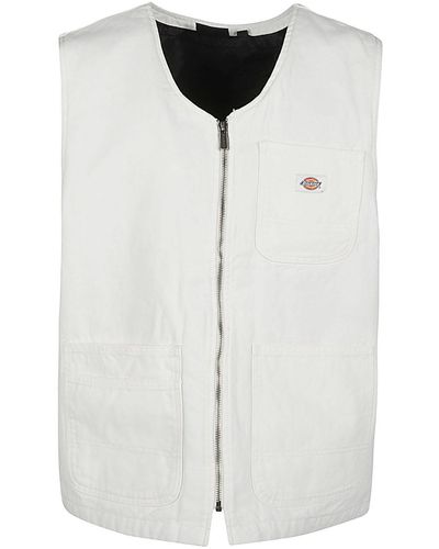 Dickies Construct Zipped Vest - White